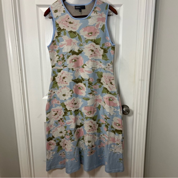 Donna Rocco Women Knitted Sleeveless Floral Midi Dress -Size Large A-line - Picture 10 of 10